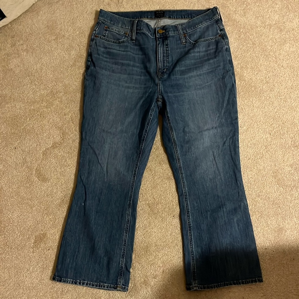 J.Crew Midrise Flare Crop Jeans - Size 33
